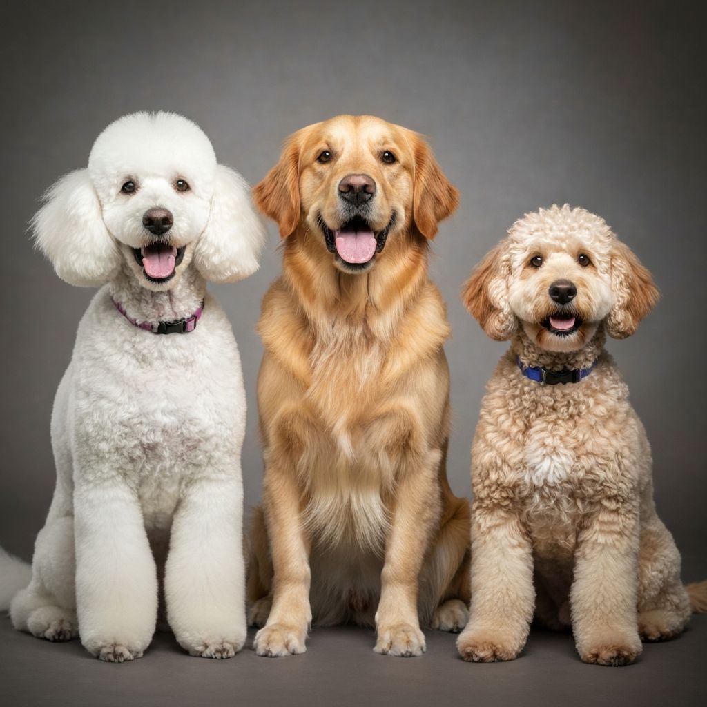 Beautifully groomed dogs
