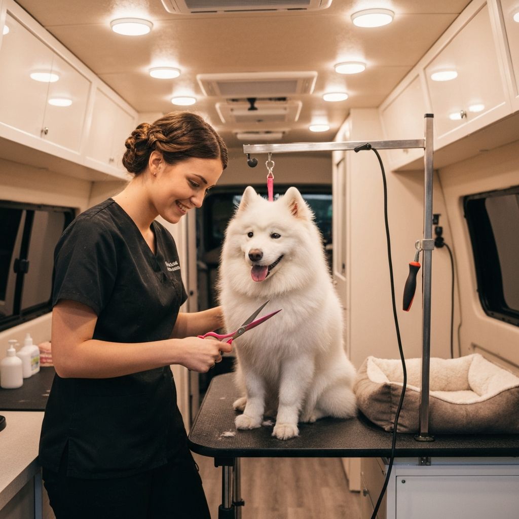 Professional mobile dog grooming